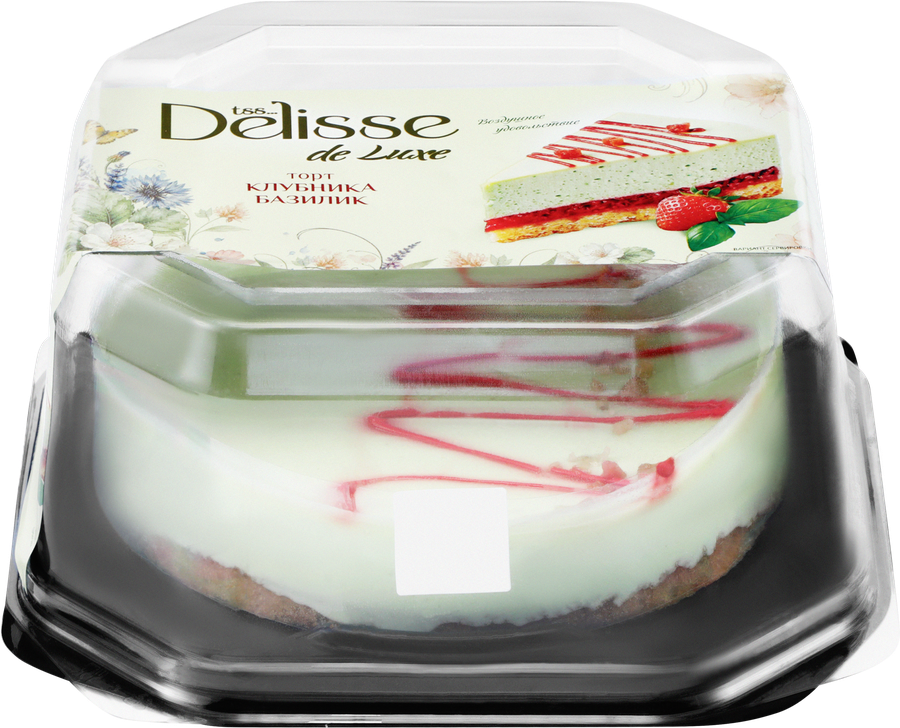 Торт DELISSE DE LUXE Клубника-базилик, 500г, предпросмотр