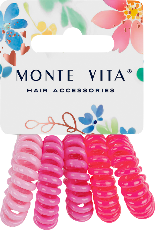 Набор резинок для волос MONTE VITA d=3см, пружинка, 5шт, предпросмотр