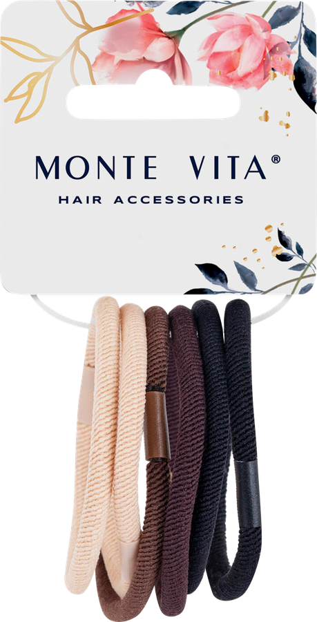 Набор резинок для волос MONTE VITA 0,4х14см, 6шт, предпросмотр