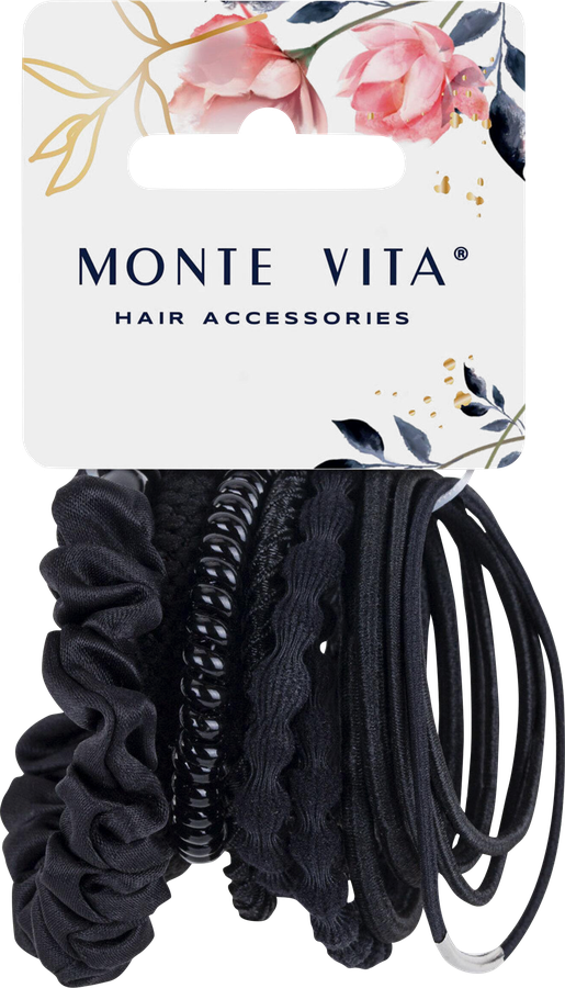 Набор резинок для волос MONTE VITA 8 видов форм, 14шт, предпросмотр