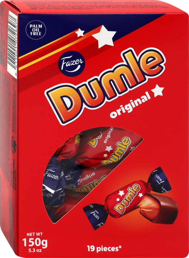 Ирис FAZER Dumle мягкий сливочный в молочном шоколаде, 150г, предпросмотр
