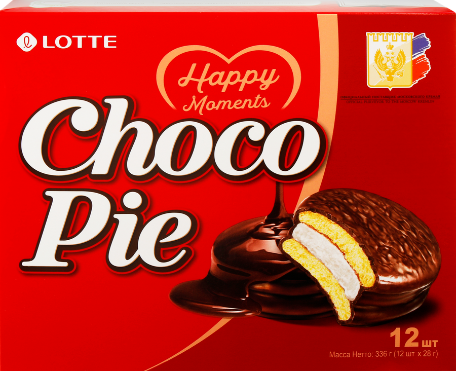 Изделие мучное кондитерское LOTTE Choco Pie, в глазури, 12шт, 336г, превью