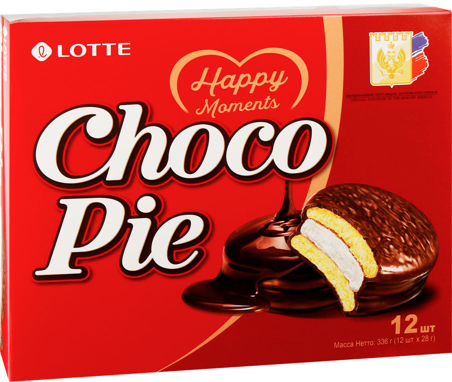 Изделие мучное кондитерское LOTTE Choco Pie, в глазури, 12шт, 336г, превью