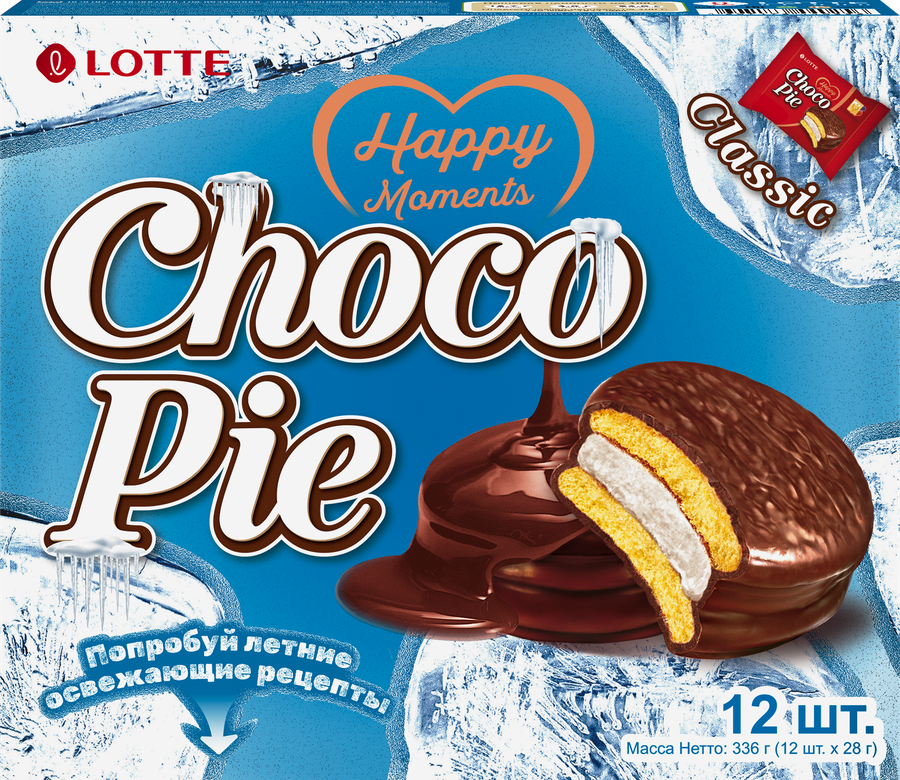Изделие мучное кондитерское LOTTE Choco Pie, в глазури, 12шт, 336г, превью